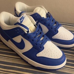 Nike Low Top Sneakers in White and Royal Blue